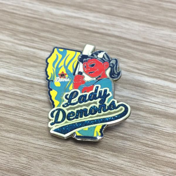 Vintage Potomac Grays Baseball Hard Enamel Pin – Batter Graphic & Team Member Initials Badge