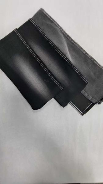 Middle elastic Siro  9.7oz Black with full width 180cm construction 10+10*12/40/75TR Denim fabric  JSD3431A for men jeans