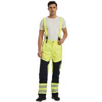 Fogo amarelo do lado CVC HIVIS de Elascated - EN retardador 1149-5 da calças do babador