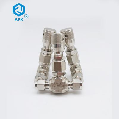 Nitrogen Gas Metering Stainless Steel Needle Valve 3mm-12mm 1/8 In-1/2 In