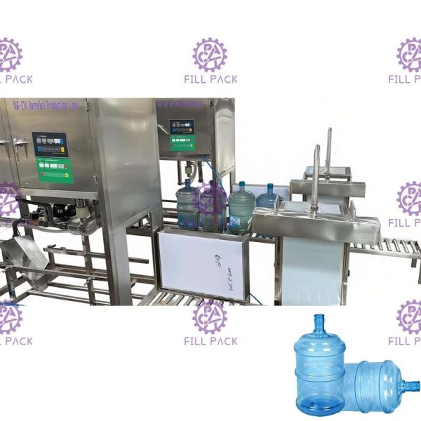 Monoblock Bottle Water Plc 5 Gallon Filling Machine With Overflow Valve