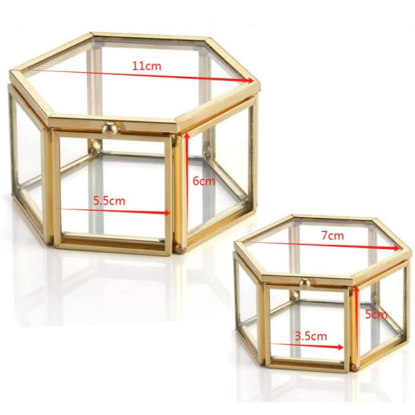 Hexagonal Greenhouse Glass Jewelry Storage Box