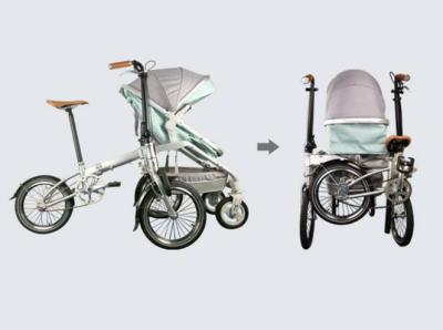 Custom Full Size Folding Electric Bike  Family Children ' S Seat Folding Bicycle