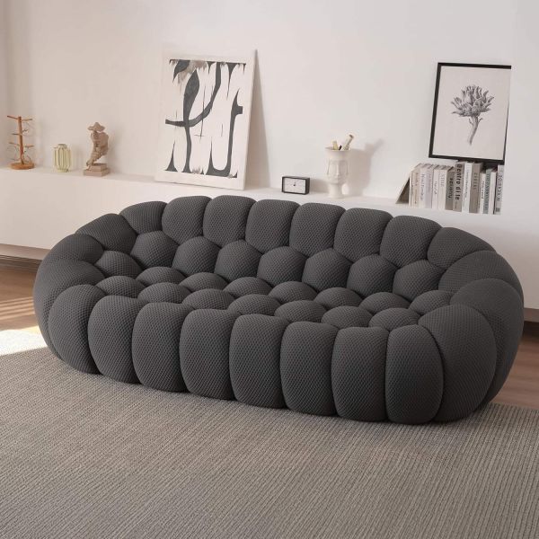 Custom Modern Reclining Upholstered Corner Sofa Set Frameless Boneless Compressed Sofa Living Room
