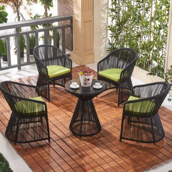 Outdoor wicker chair outdoor furniture garden set plastic resin chair and table rattan patio furniture