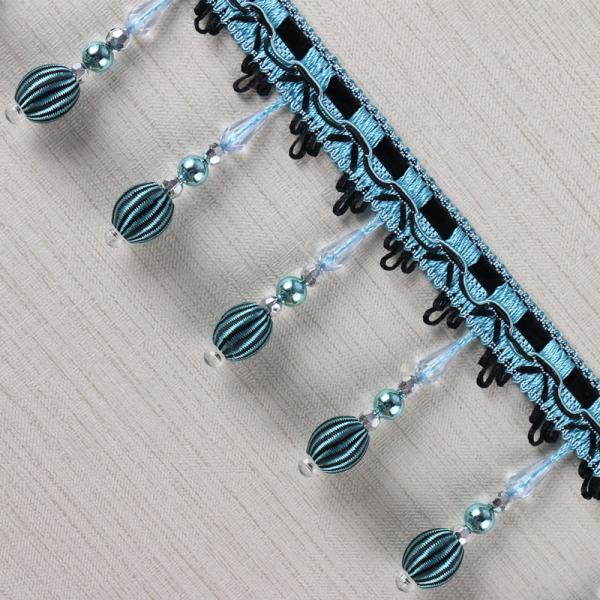 Handmade fashionable chain beads lace tassels fringes for curtain/sofa/pillow decoration