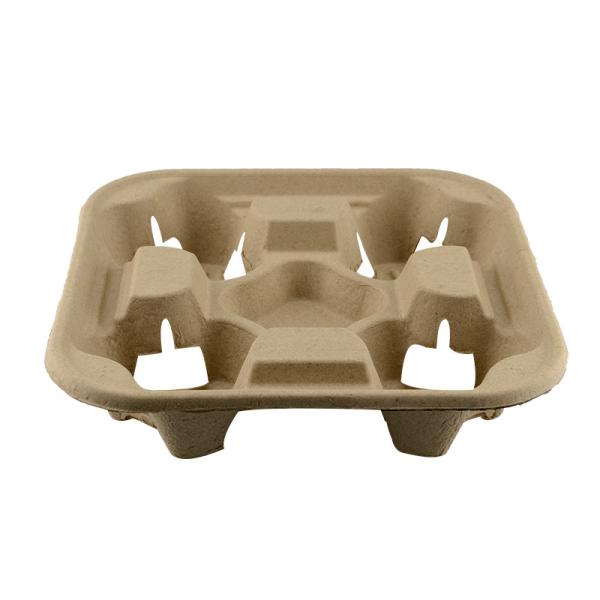 Takeout Containers For 4 Cups 100% Compostable Biodegradable For Coffee Or Tea Cup
