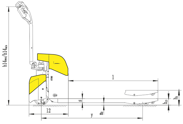 Narrow Aisle Warehouse Electric Pallet Truck Anti Vibration 1500KGS Load Capacity