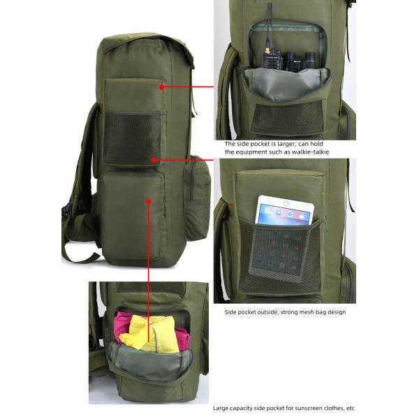 130L Waterproof Camo Backpack Oxford Fabric Softback Polyester