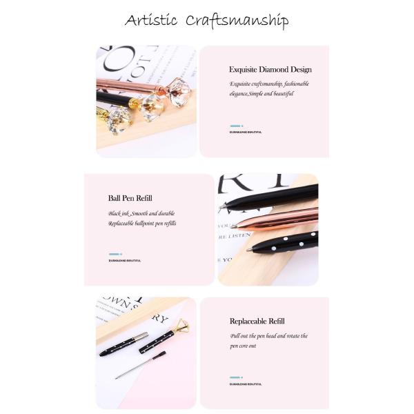 Fashion Polka Dot Twist Metal Ballpoint Pen Shining Big Diamond Spot Ball Pen 1.0mm