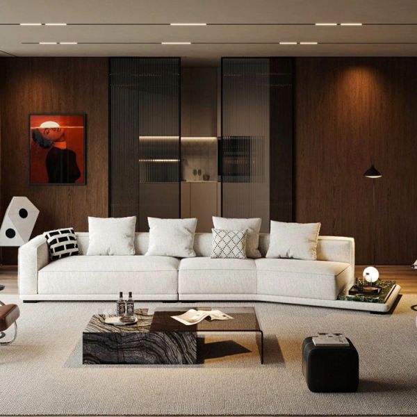 Para Large Sectional Curved Modular l Shape Velvet Corner Living Room White Living Room 8 Seater Sofa Set