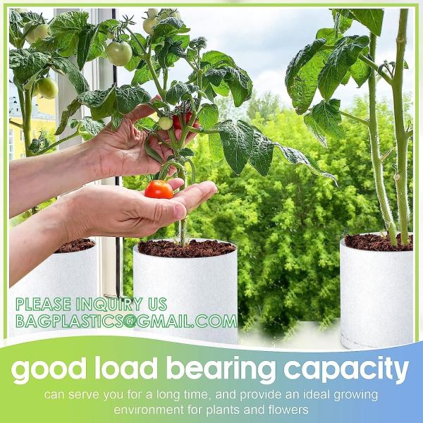 Nursery Growing Bags Large, 7.8x8.6 inches Biodegradable Fabric Seedling Grow Bag, Seed Starting Pots Pouches