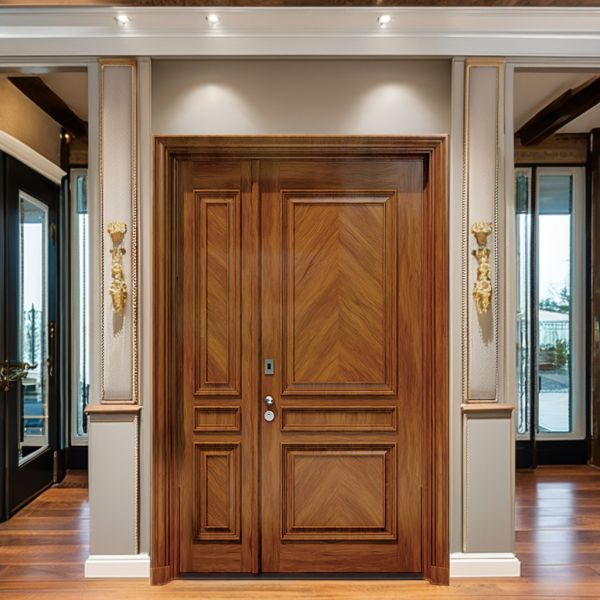 Break Resistance Steel Security Front Door Manual Opening For Homes