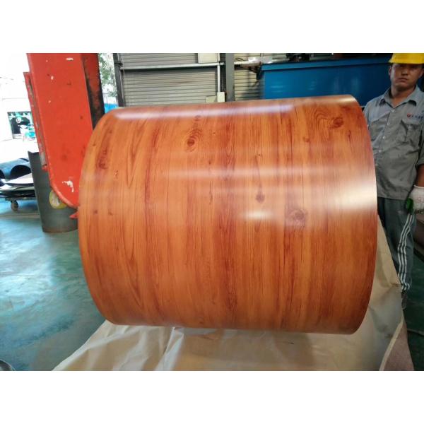 Wood Patterned Painted Aluminum Coil Fire Resistance DX5ID Grade
