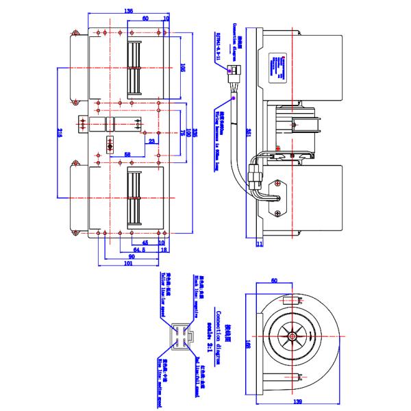 Universal Truck Blower For Auto Aircon Heater , Aircon Cooling Fan 3600±200rpm