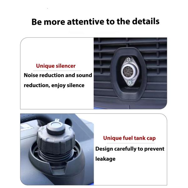 Inverter Gasoline Generator Portable Super Silent Mini Generator 1.2KW Frequency Conversion Generator