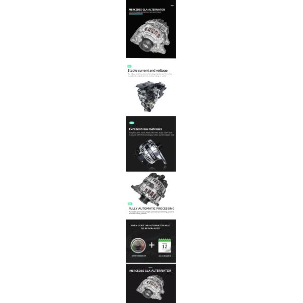 CE Replace Car Alternator , Mercedes GLA 12 Volt Dc Alternator