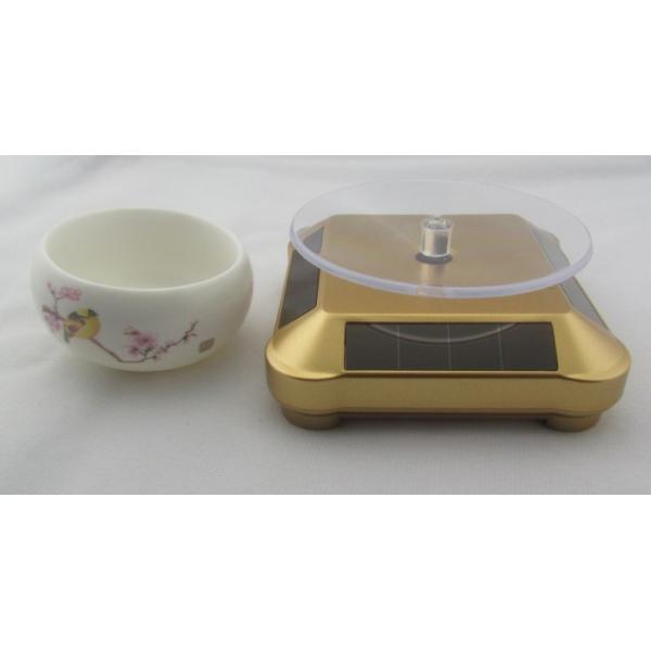 Customed logo 360 degree ABS Solar Rotary display use under the natural light
