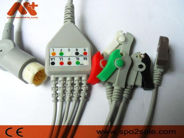 Philips Compatible 5 Lead Clip Direct-Connect ECG Cable - M1975A