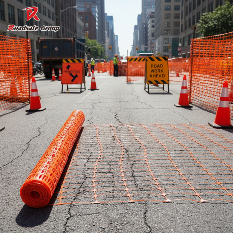 HDPE 1m X 30m 45m 50m Roll High Strength Orange Barrier Mesh Safety Fencing plastic mesh for fence construction