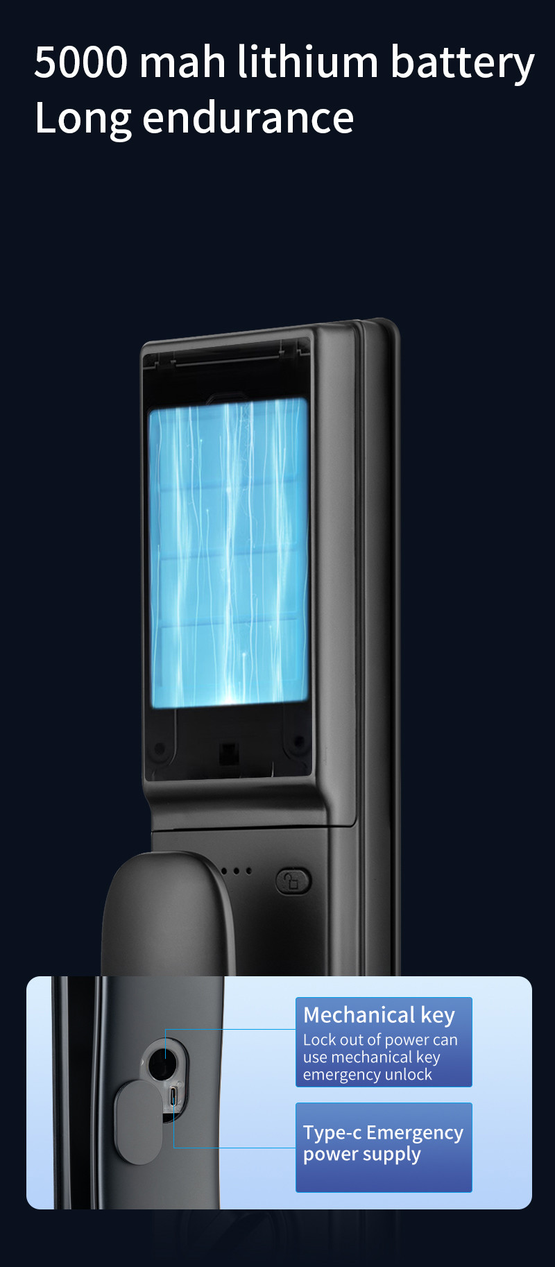 Автоматическая камера 3D распознавания лиц Tuya Smart Lock с видеозвонком S958max Digital Door Lock