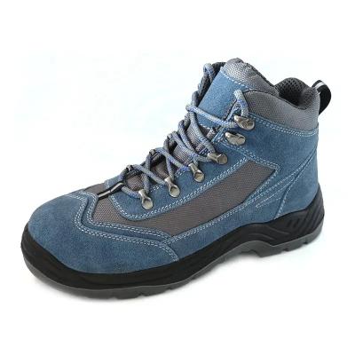 S1P chaussures à pieds en acier industriel anti-impact résistant à la perforation bottes de travail bleues