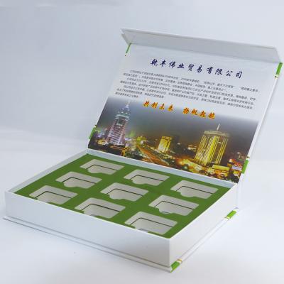 O livro de gravação de papel iridescente do GV Debossing deu forma a caixas