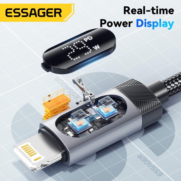 ESSAGER ES-X64シリーズ 29W USB-Cから照明充電コードデータケーブル