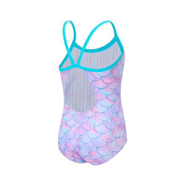 Printed UPF30 Off The Shoulder Swimsuit Girls Swimsuit For Summer Swimming