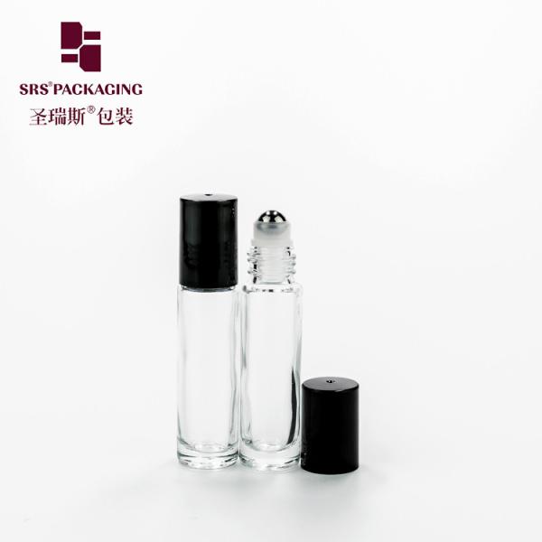 Steel Ball Perfume Glass Roll On Bottles Metalized Painted Decoration 10ml