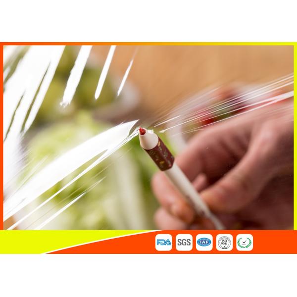 Fresh Stretch Pvc Cling Film Food Wrapping , Transparent Soft Catering Plastic Wrap