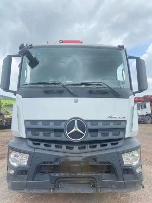 2021 62m Mercedes chassis Efficiency Diesel Engine Concrete Pump Truck Parts 350bar Maximum Pressure White Yellow Red