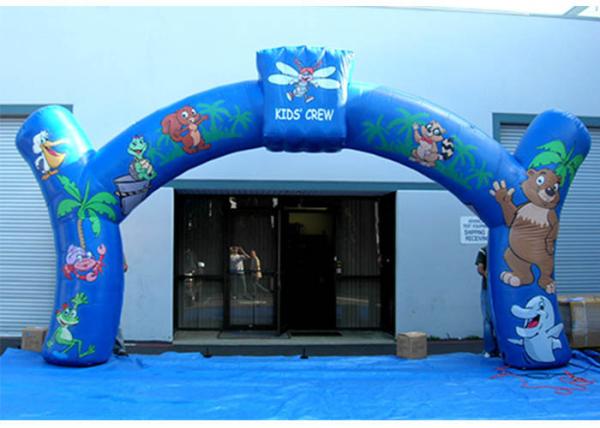 0.4mm PVC Tarpaulin Advertising Inflatable Arch Nice Animal Printing  For Promotion