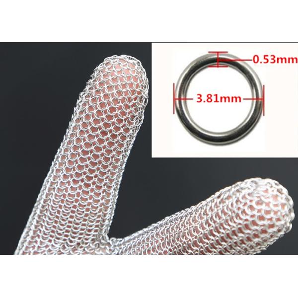 Stainless Kitchen Cut Resistant Gloves / Hand Protection Gloves Nylon Belt Design