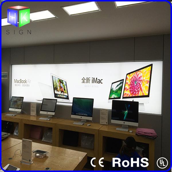 Eco Friendly Shop Front Freestanding Lightbox Fabric With Illuminated LED Light