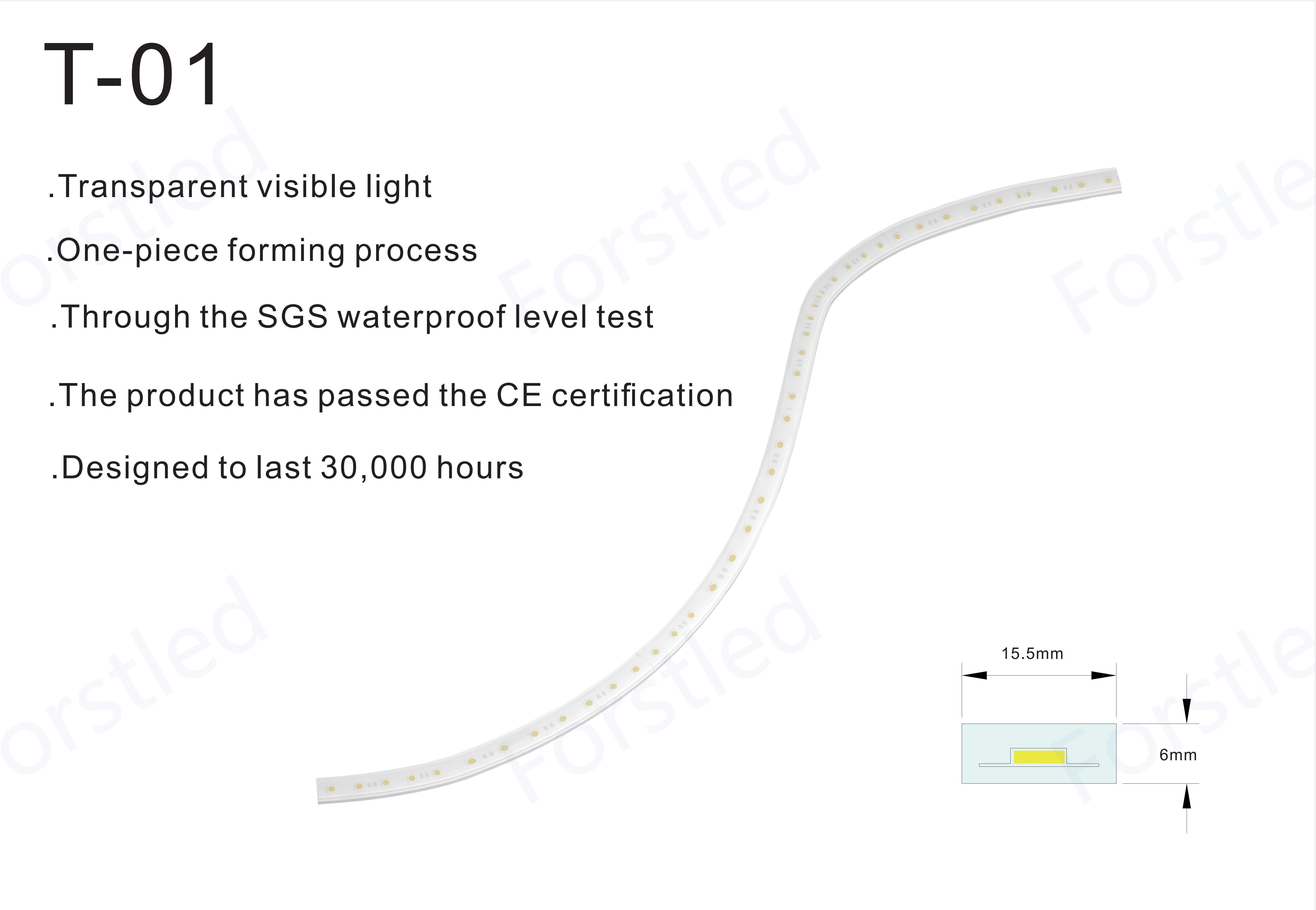 PVC приведенный света прокладки SMD2835 12W/M 83.3mm режа на открытом воздухе