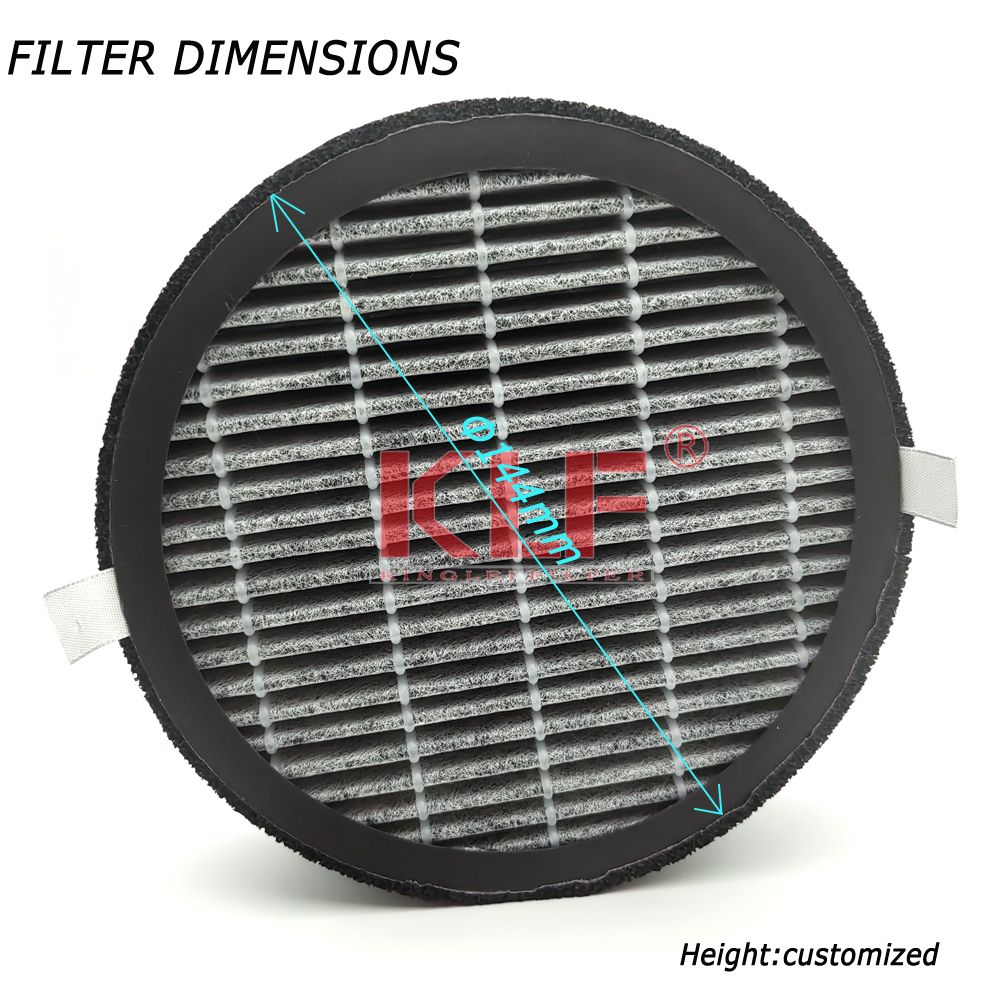 H13 Carbon Fiber Air Purifier Filter with 144x55mm Size for Effective Smoke Capture