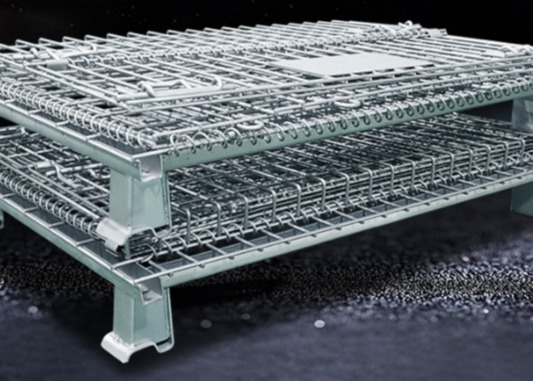 Galvanized Folding 304l Wire Storage Cage Goods Storage In Warehouse