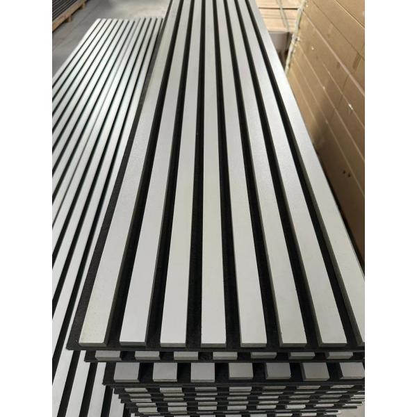 Customized Solid Wood MDF Acoustic Panels With Modern Wooden Slat Design Soundproof With Veneer Finish Hotels Studios Gyms Halls