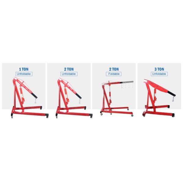 2 Ton Mobile Pickup Truck Crane Hand Operation Rotation Type Resistance To Shock folding engine crane folding shop crane