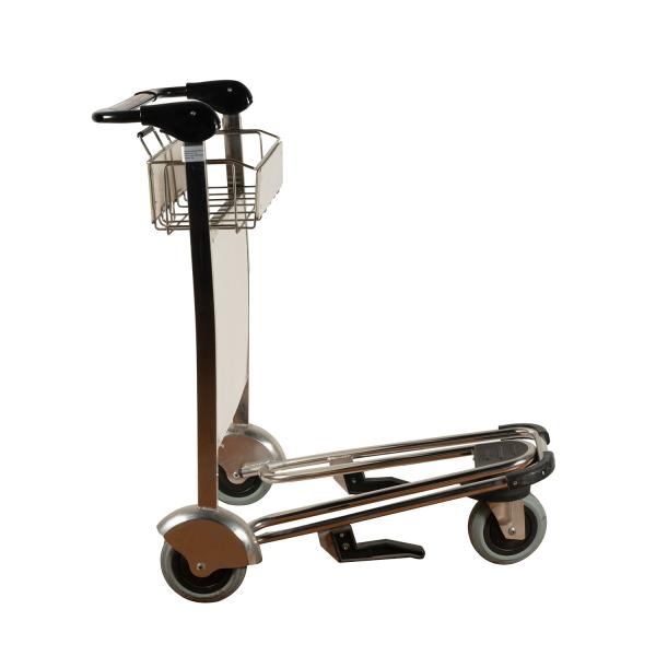 Колеса тележки 3 вагонетки аэропорта тележки для багажа алюминиевого сплава функциональные складывая с тормозом