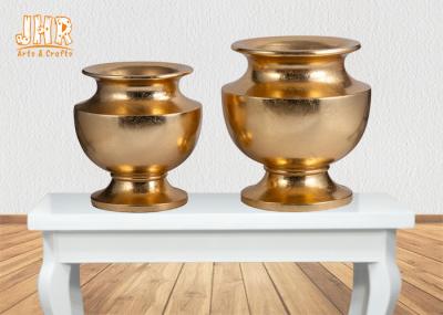 O ouro do casamento folheou bens da forma do potenciômetro dos vasos da tabela da peça central da fibra de vidro
