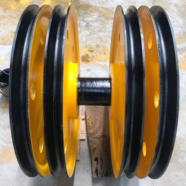35# Cast Steel Heavy Duty Wire Rope Pulley and Crane Sheave with Customizable Size for Construction Lifting