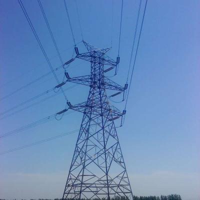 Torre de aço equipada com pernas da transmissão da estrutura 4 Q345