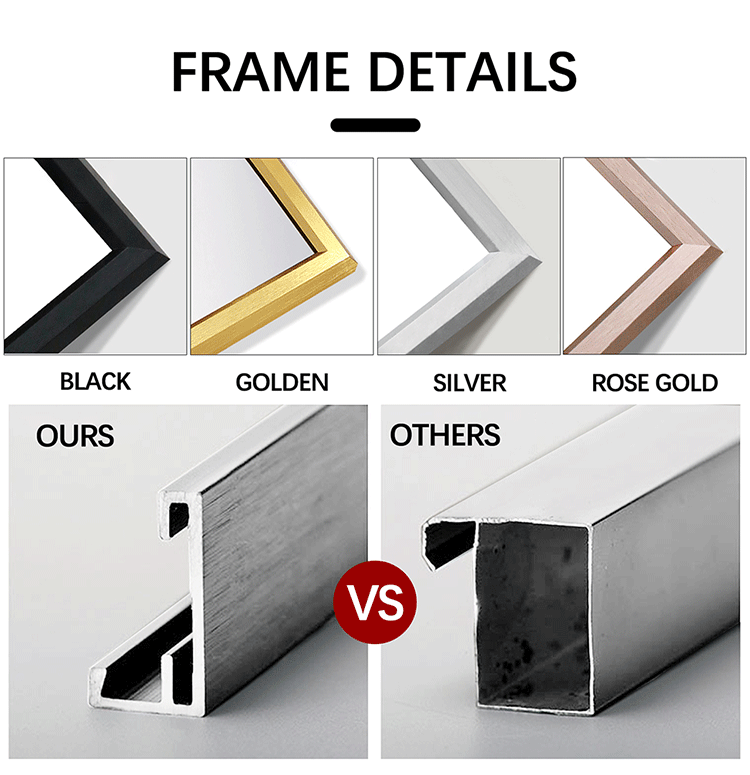 Custom Large Metal Frame Bathroom Mirror 60*80cm 70*90cm 75*100cm 80*130cm