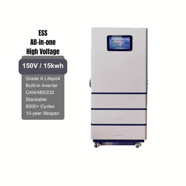 153.6V100AH 15kwh ESS Lithium Battery All In One Battery With Inverter