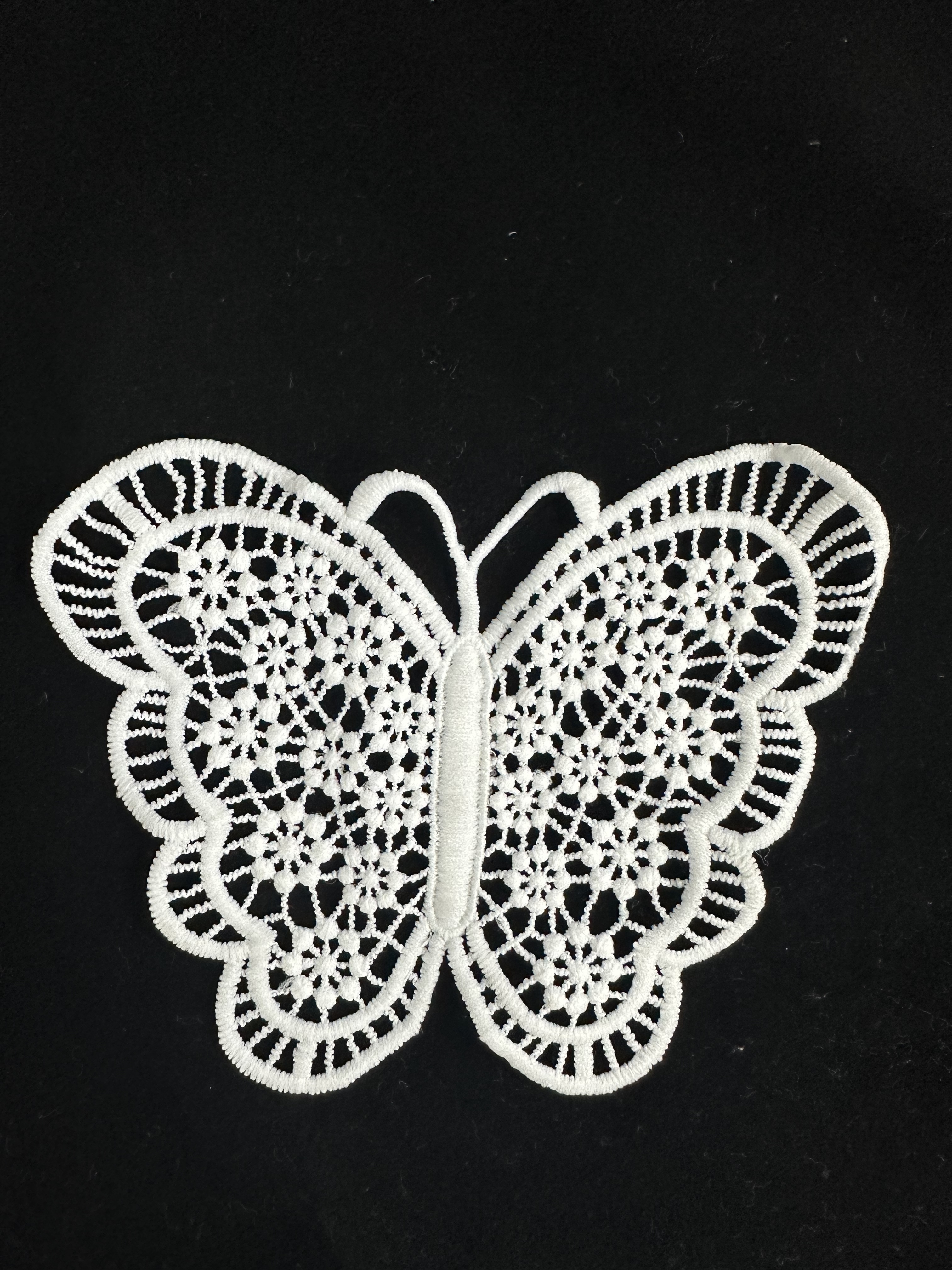 Eco-Friendly Polyester Water-Soluble Embroidery Butterfly Patches for Children's Apparel and Home Textiles Decoration