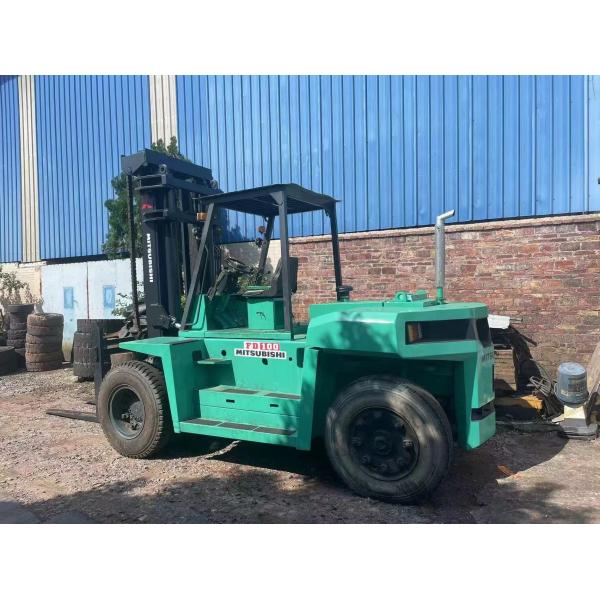 Air Cooled Used Forklift MITSUBISHI FD100 50HP For Construction