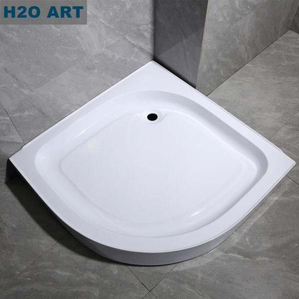 Customized Single Color Corner Acrylic Shower Tray with Front Skirt and Legs Bath Tray