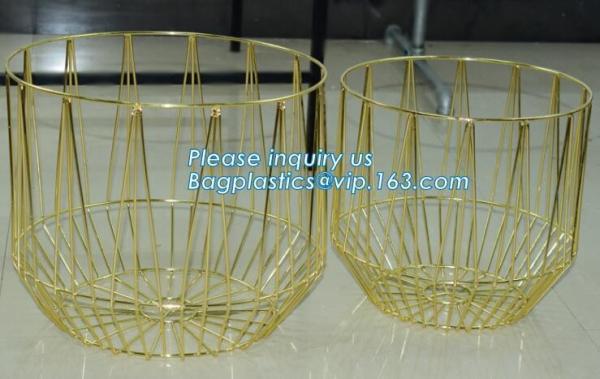 Lined Utility Metal Wire Storage Bin Laundry Basket with Handles for Heavy Duty Use In Office, Craft Room, Kitchen, Pant